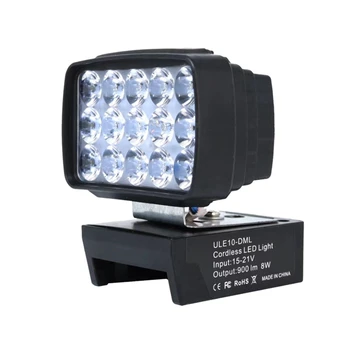 8W kablosuz LED ışık Çalışma ışığı LED Lamba Makita 18V li-ion pil Akülü Acil Sel El Feneri