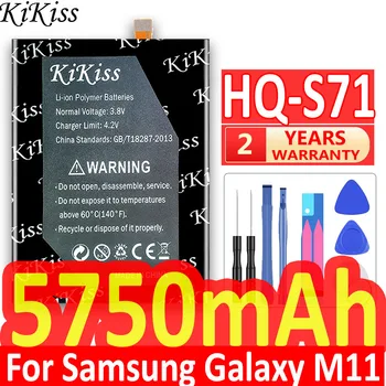 Orijinal KiKiss HQ-S71 5750mAh Yüksek Kalite Yedek Pil Samsung Galaxy M11 Cep Telefonu Pilleri