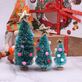 Dollhouse Minyatür Simülasyon Noel Ağacı Sedir Modeli DIY Aksesuarları Süs Oyuncaklar