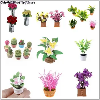 Mini Gül kulüpleri Bonsai Minyatür bitki DIY Ev Bahçe Parlak Güzel Saksı Çiçekleri bitki Balkon Bonsai çoklu stilleri