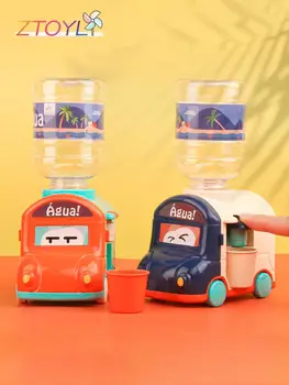 Mini su sebili Bebek Oyuncak İçme suyu soğutucu Gerçekçi Sevimli Tren Çocuk Oyun Evi Sahne Oyuncaklar Ev Dekor Süsleme