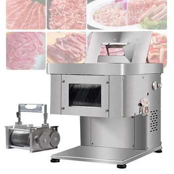 2.5-20MM bıçak seti masaüstü et dilimleyici et işleme ekipmanları ticari yeni tavuk eti et dilimleyici dilimleme makinesi