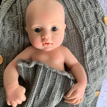 40 cm Silikon Yeniden Doğmuş bebek Sevimli Büyük Gözler Gerçekçi Bebek Yumuşak Dokunmatik Narin erkek oyuncak bebek