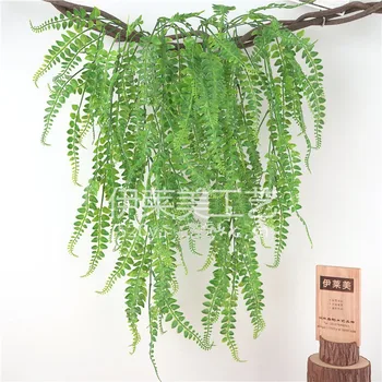 86 CM Uzunluk Plastik Farsça Çim Asılı Asma Yaprakları Yapay Yeşil Bitkiler Yapraklar Garland Ev bahçe duvar dekoru Ücretsiz Kargo