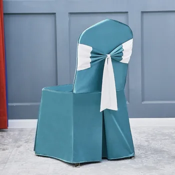1 Adet Yüksek Kaliteli Düz Renk Yemek sandalye kılıfı Yay sandalye kılıfı Elastik sandalye kılıfı Düğün Otel Ziyafet Dekor Renkli