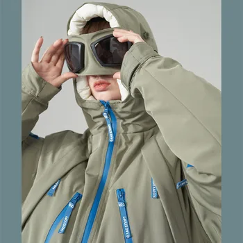 Erkek kadın Rüzgarlıklar Orta Uzunlukta Ayrılabilir Astar Açık Kamp İş Elbiseleri Severler Kayak Kalınlaşmış Aşağı Fırtına Takım Elbise Ceket