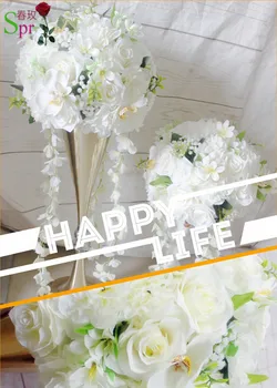 Satışa SPR 2018 düğün masa centerpiece çiçek topu 30 cm-40 cm dia. dekorasyon yapay kemer dekoratif flore ücretsiz kargo