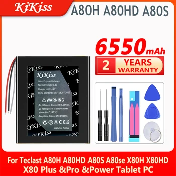 KiKiss 6550mAh şarj edilebilir yedek pil için Teclast A80H A80HD A80S A80se X80H X80HD X80 Artı ve Pro ve Güç Tablet PC